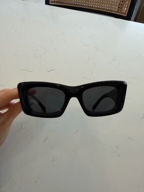 Prada Black Rectangular Sunglasses